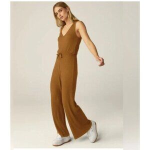 Beyond Yoga Women's V Neck Sleeveless Jetsetter Jumpsuit Rib‎ Knit Small